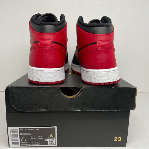 Nike Air Jordan 1 Retro Mid GS “Banned/Bred” NEW - Picture 4 of 4